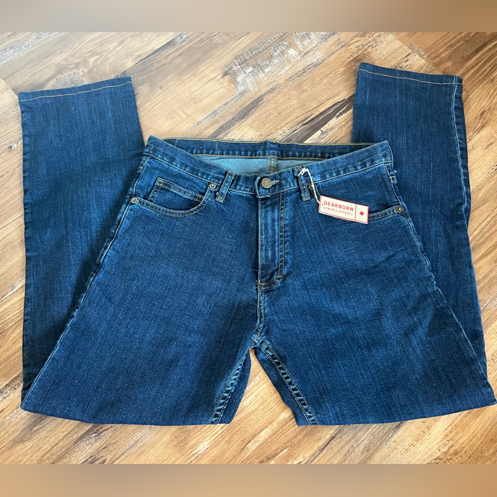 Dearborn 32 x 30 Blue Jeans NWT Tailored Fit